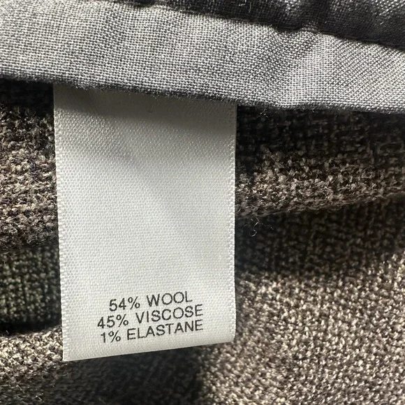 Crosby & Howard Wool Dress Pants Mens 38x30 Tweed Plaid Trousers Tollegno 1900 - Picture 6 of 10